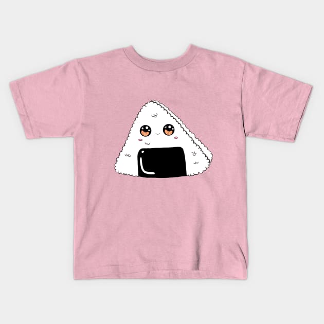 Kawaii onigiri Kids T-Shirt by Littlepancake